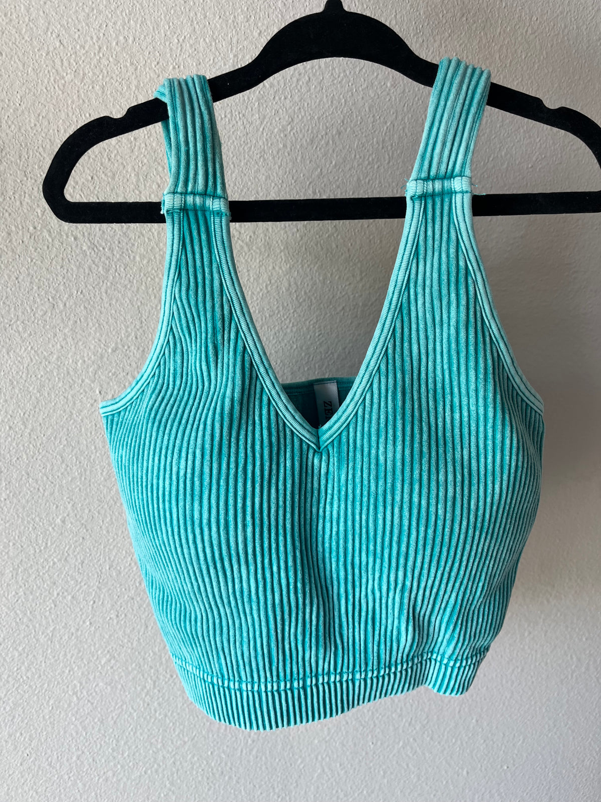Turquoise Ribbed Bralette