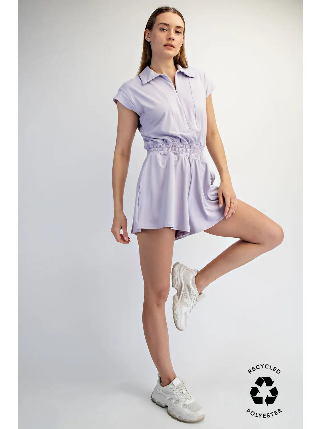 Lavender Butter Zip Romper