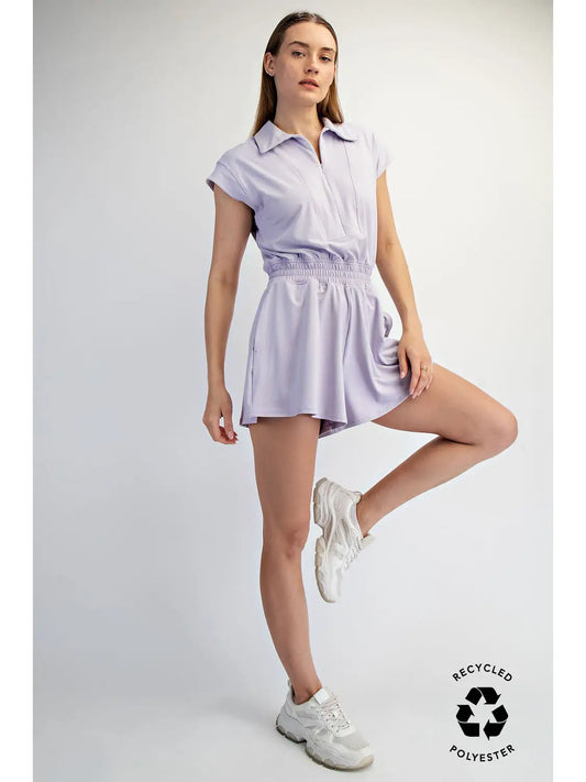 Lavender Butter Zip Romper