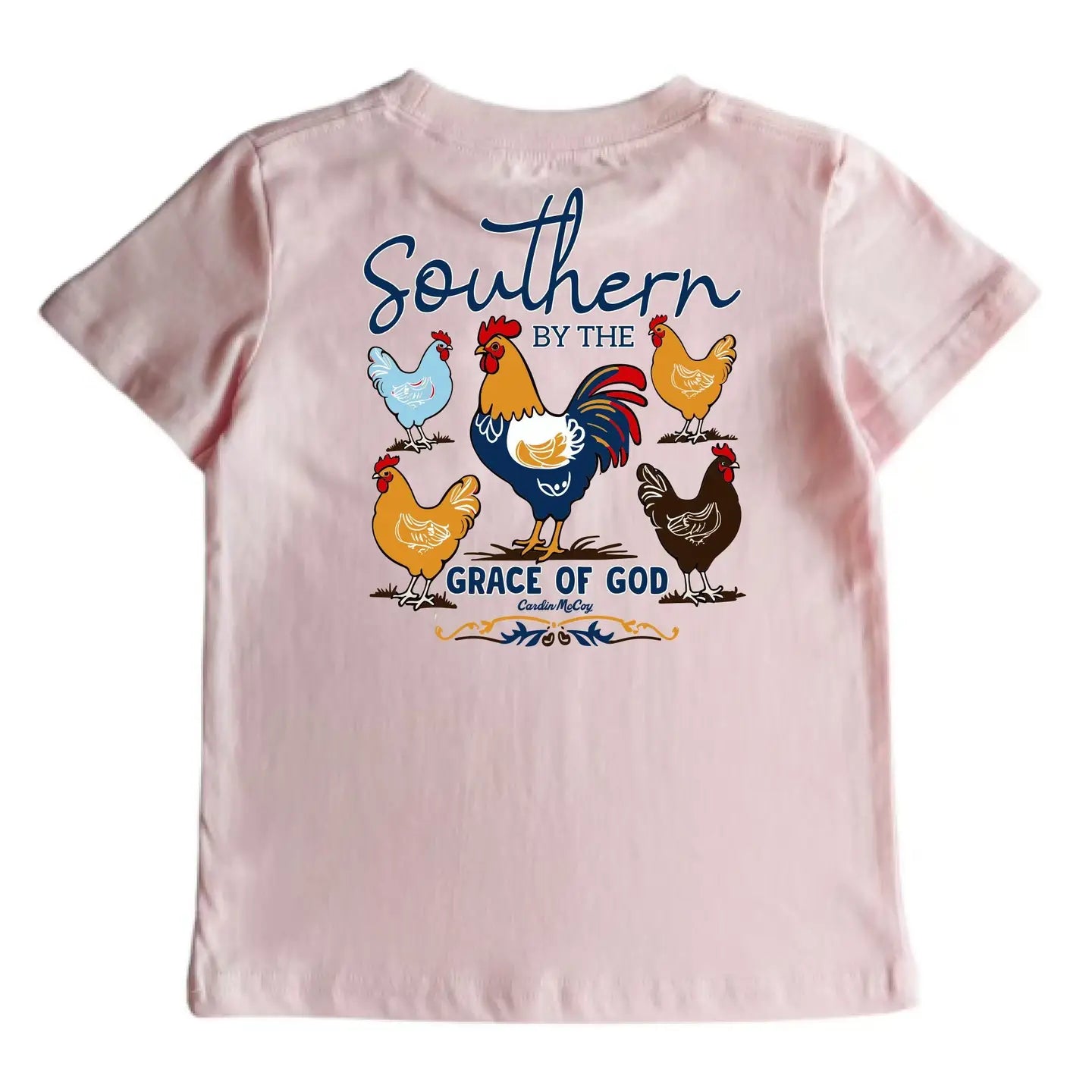 Cardin McCoy Southern By the Grace Chickens Short-Sleeve Tee