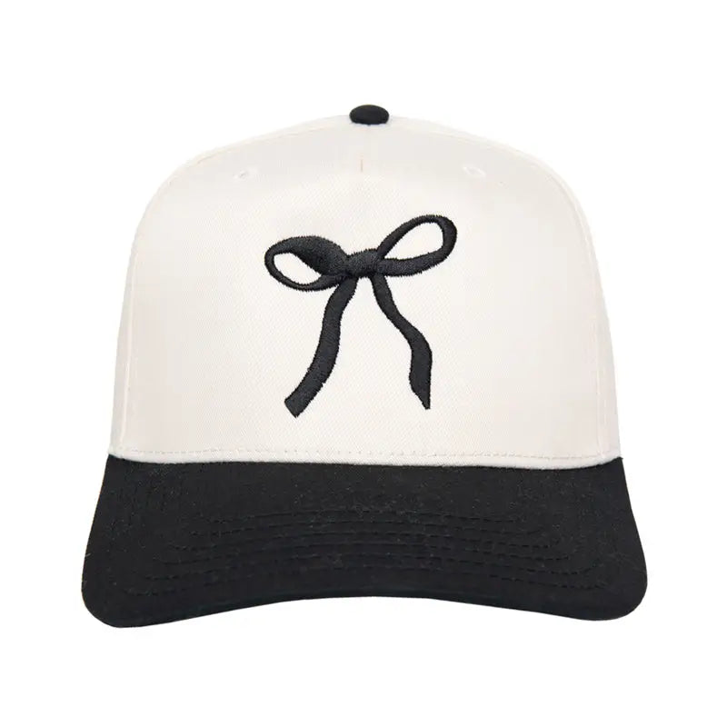 Black Coquette Bow Vintage Trucker Hat