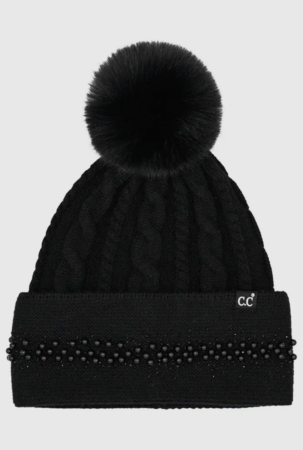 C.C. Pearl Pom Beanie