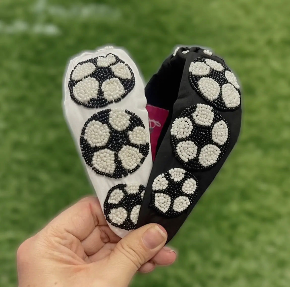 White Soccer Headband