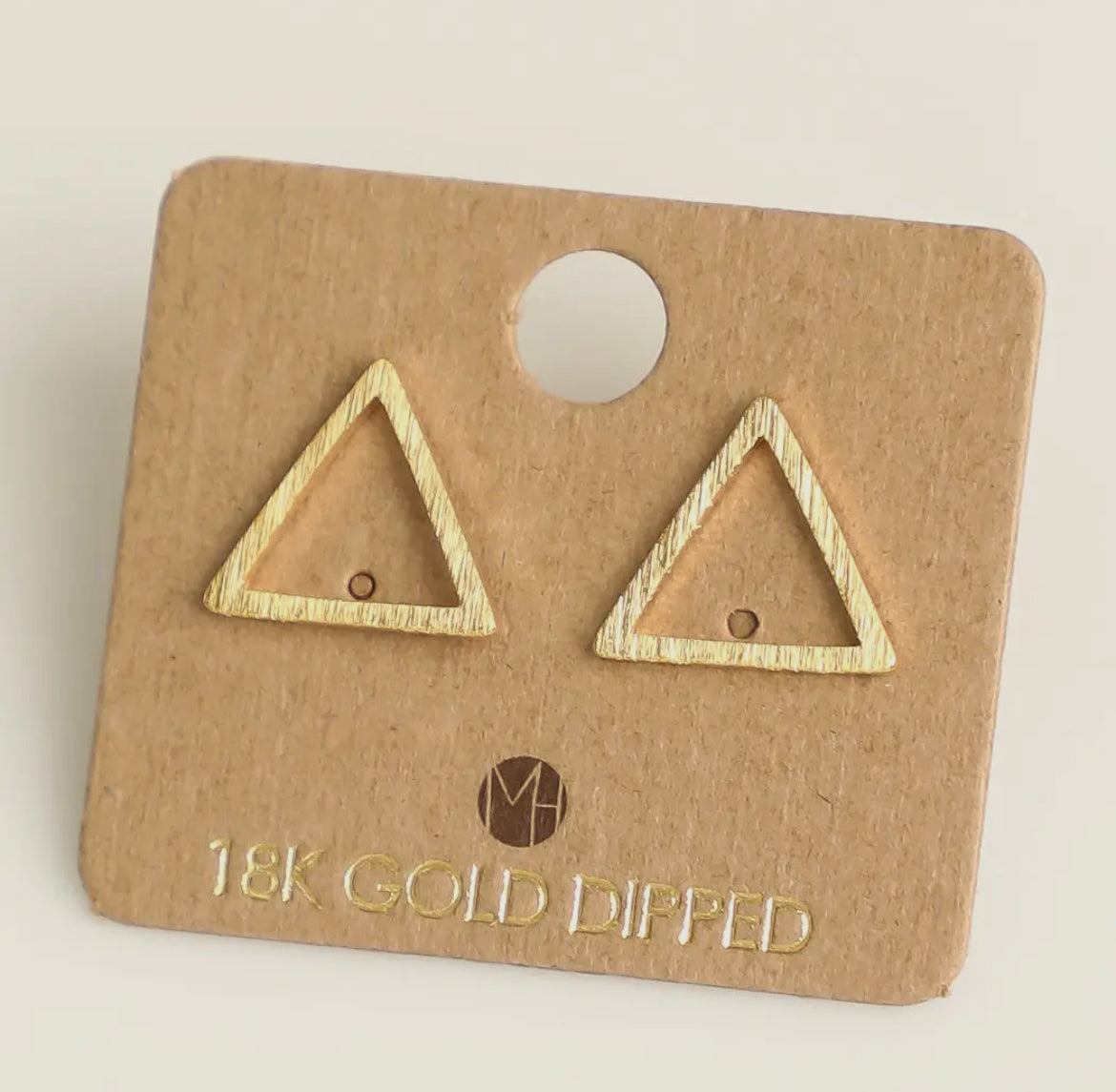 Triangle Cut Out Stud Earrings