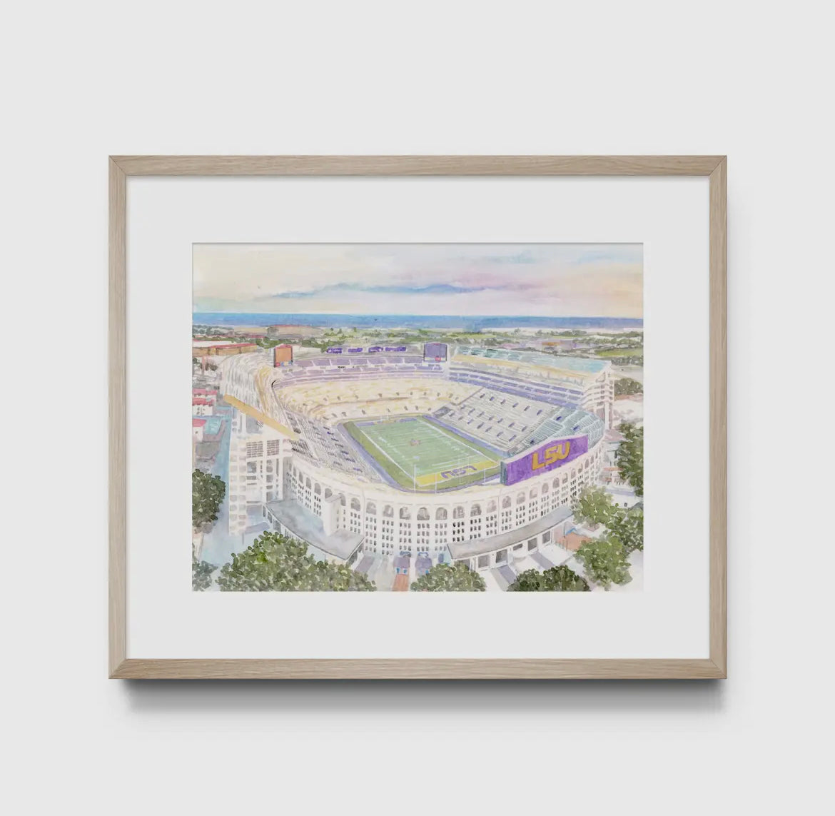 Tiger Stadium Watercolor Print