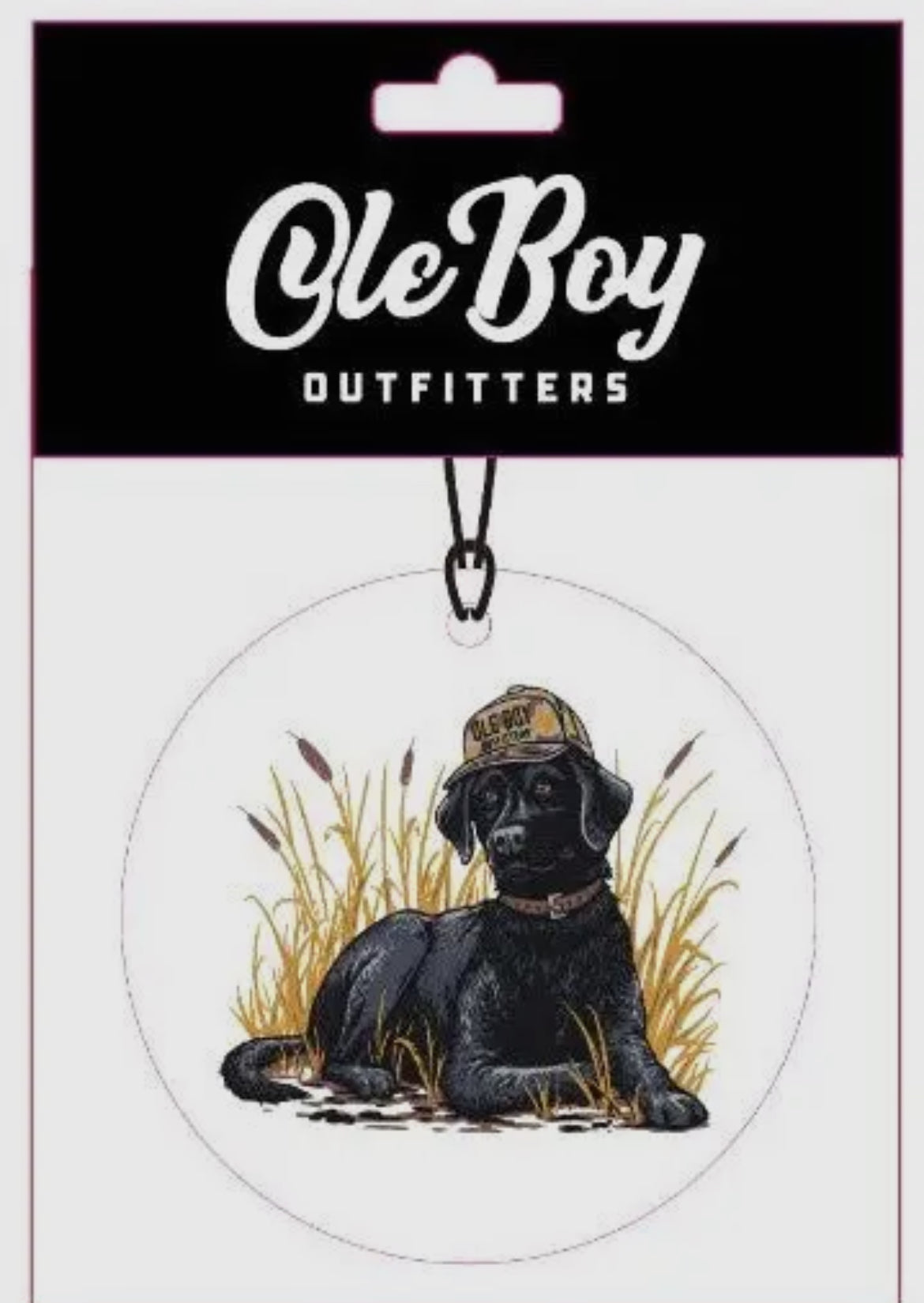 Ole Boy Black Lab Air Freshener: Leather