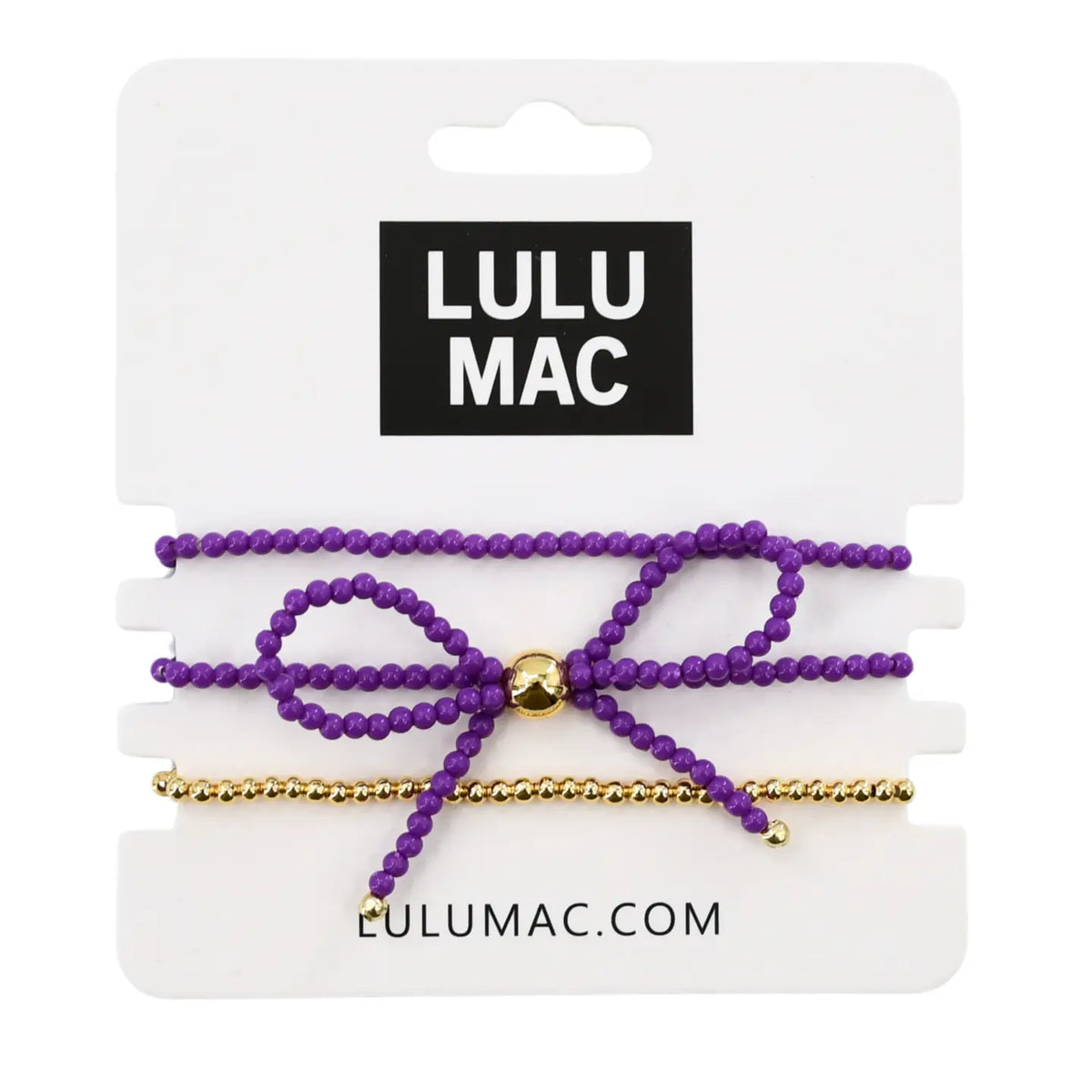 Lulu Mac Purple Bow Bracelet Set