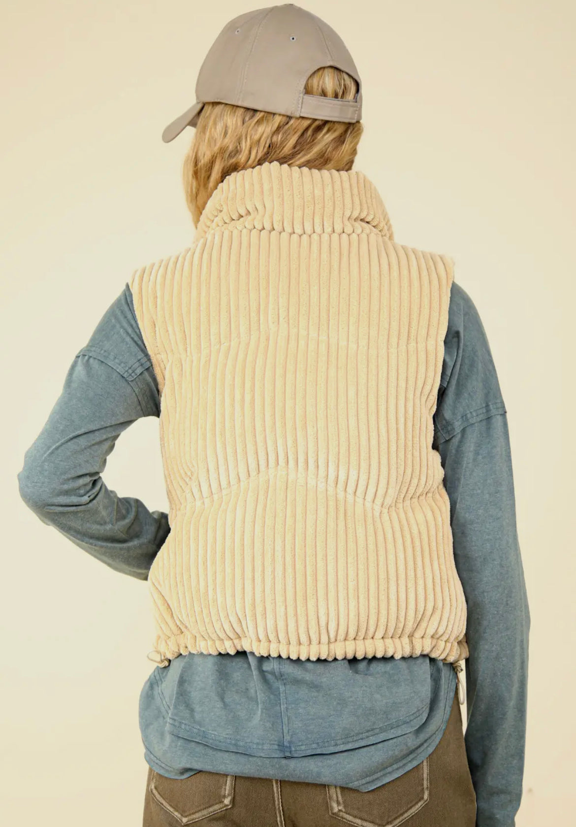 Corduroy Puffer Vest