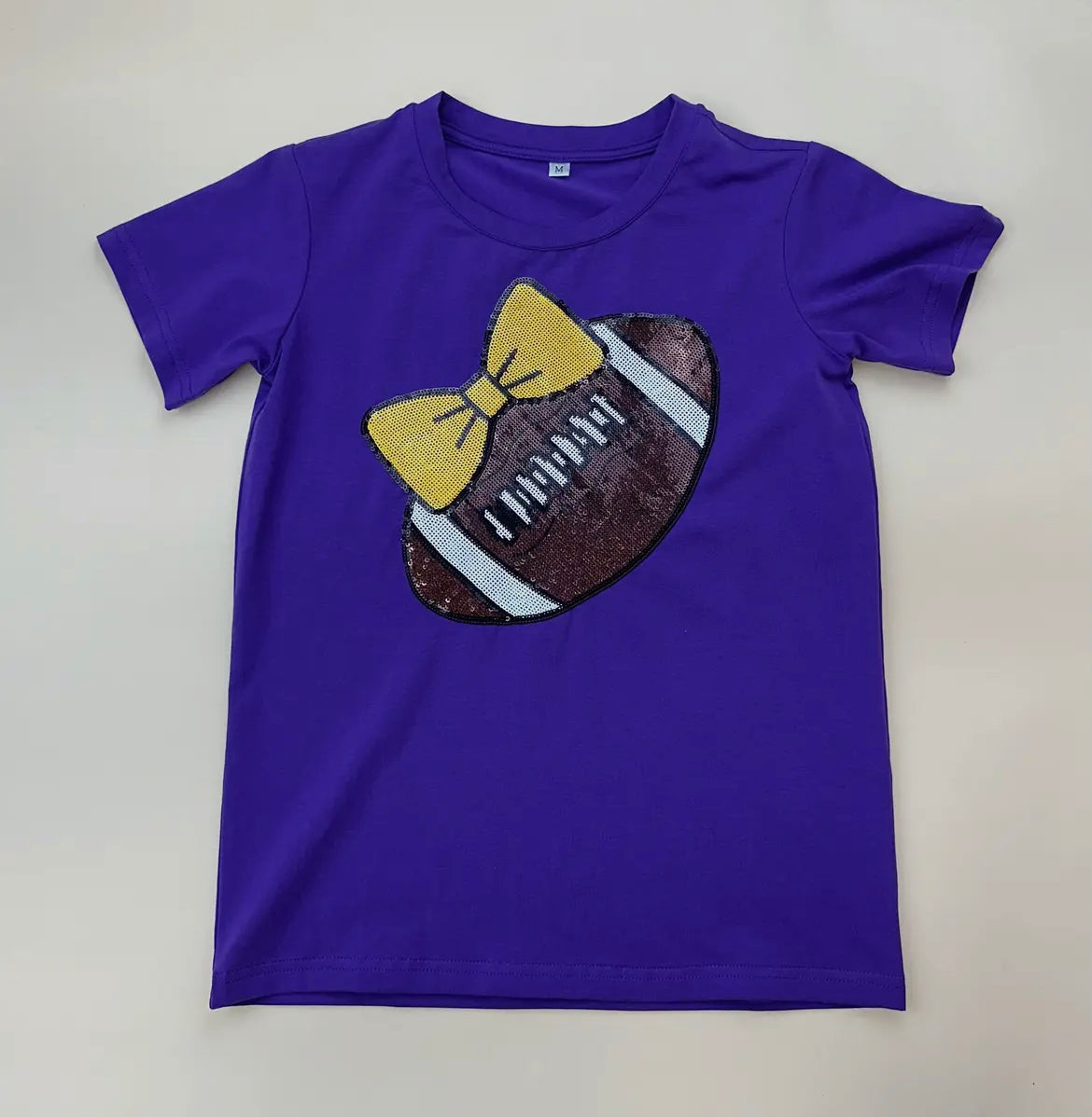 Purple/Gold Sequin Football