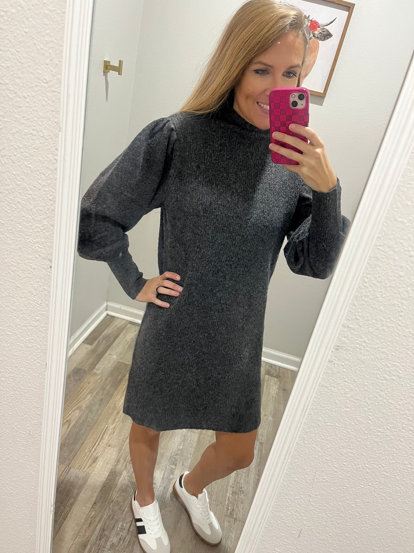 Mock Neck Sweater Dress