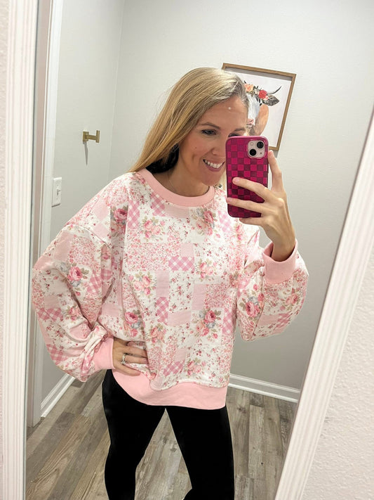 Sadie Patchwork Sweatshirt