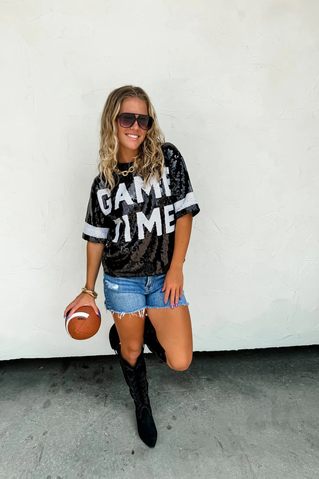Game Time Sequin Top