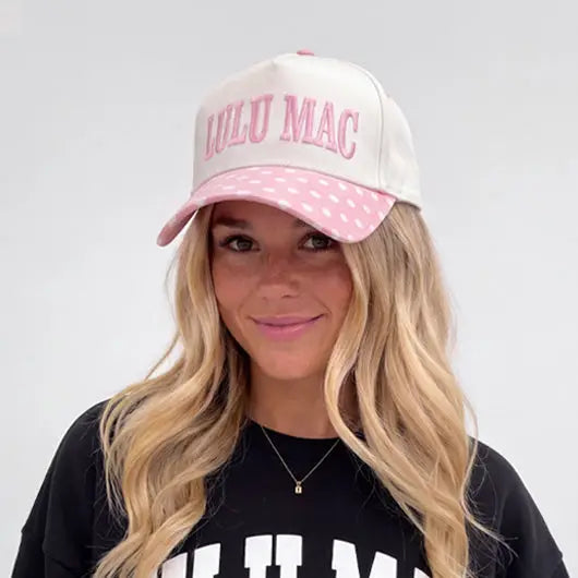 Lulu Mac Light Pink/White Dot Cap