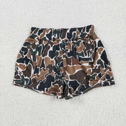 Girls Camo Athletic Shorts