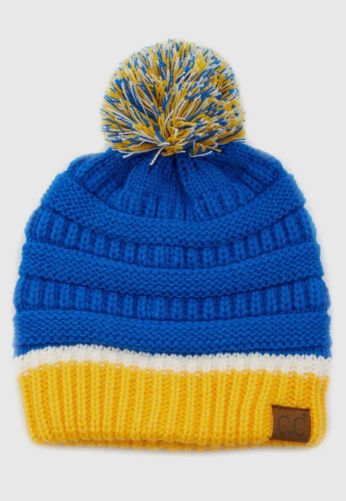 Blue/Gold Game Day Beanie
