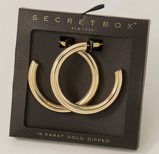 Gold Dipped Hoop Earrings