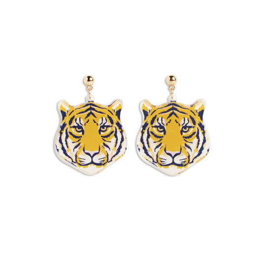 Tiger Acrylic Earrings