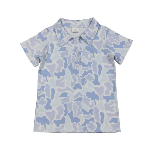 Blue Camo Boys Polo