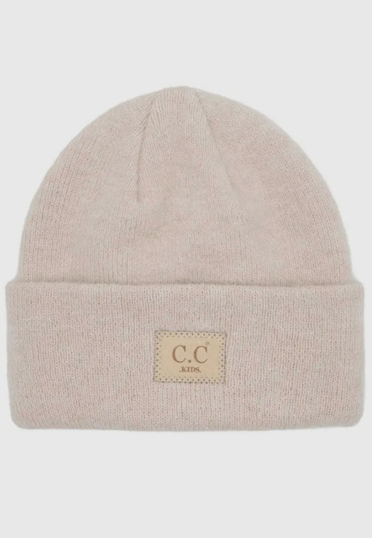 C.C. Kids Suede Patch Beanie