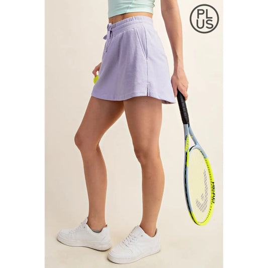 Lavender French Terry Skort