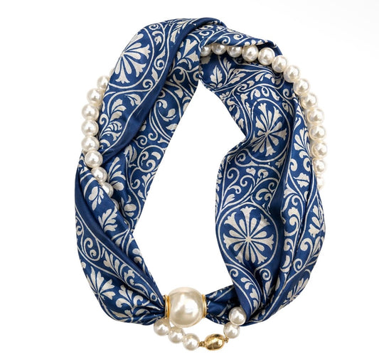 Lux Pearl Scarf Necklace