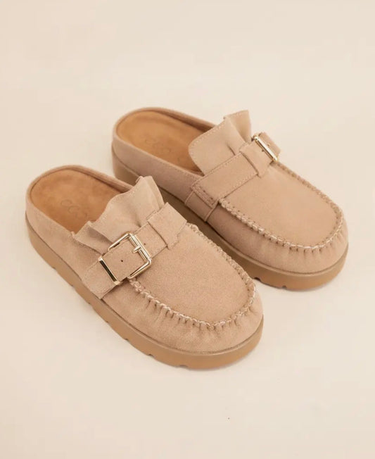 Taupe Moccasin Mule Preorder