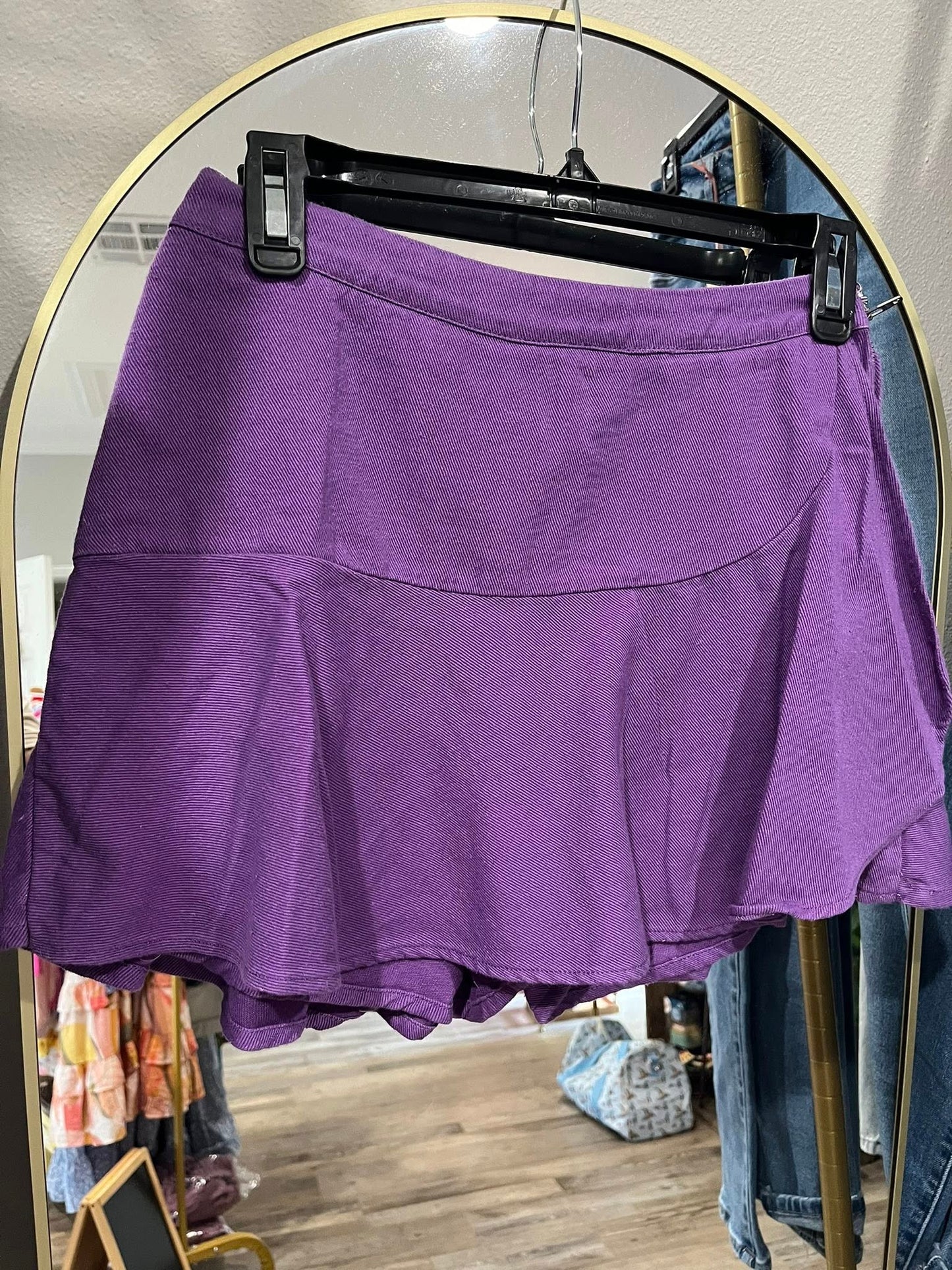 Purple Denim Skort