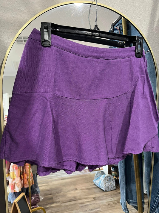 Purple Denim Skort