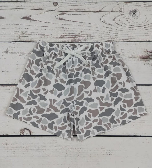 Boys Grey Camo Swim