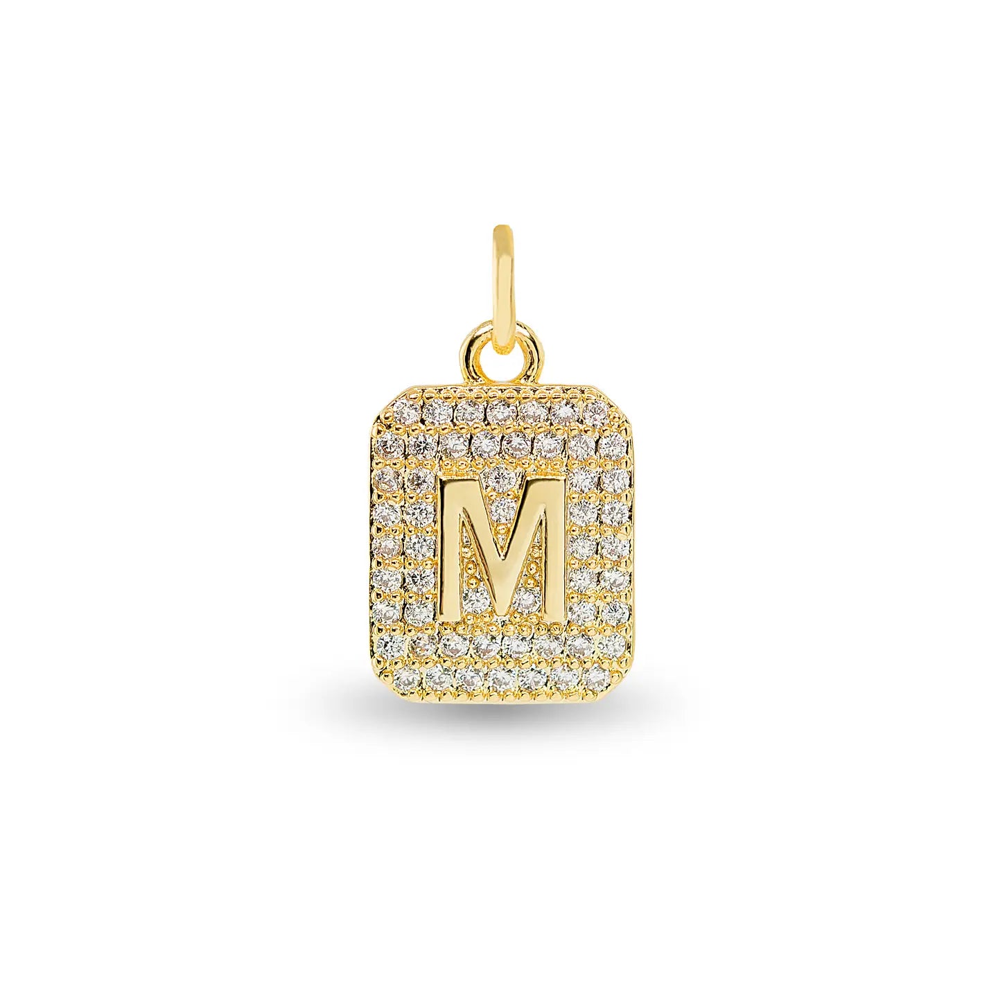 Gold Cz Initial Charms | Necklace & Bracelet Charms