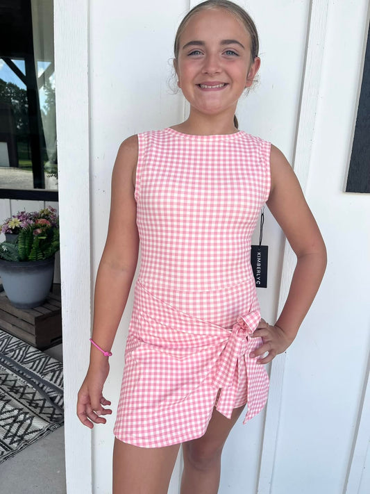 Pink Gingham Athletic Dress