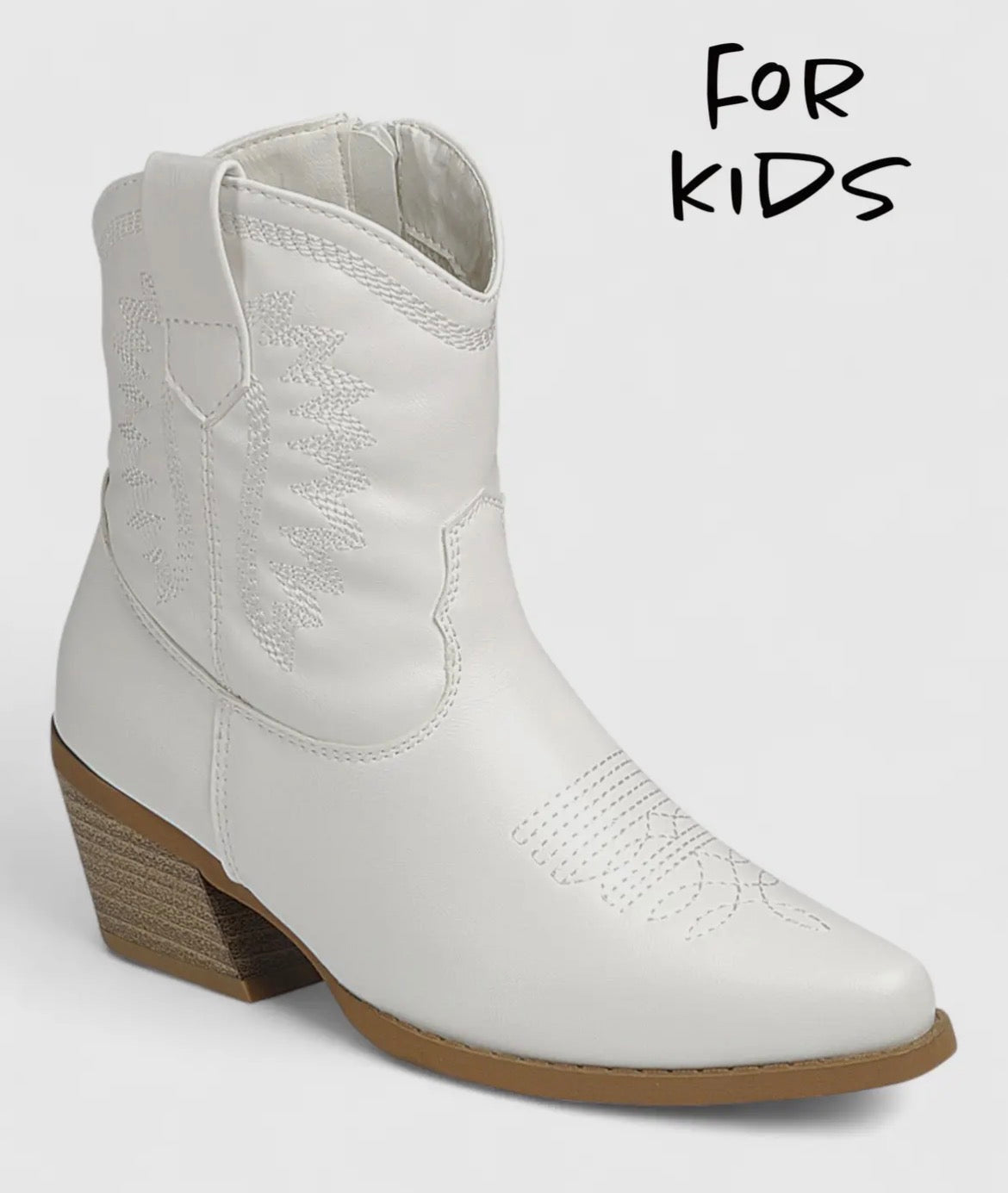 Youth White Boots