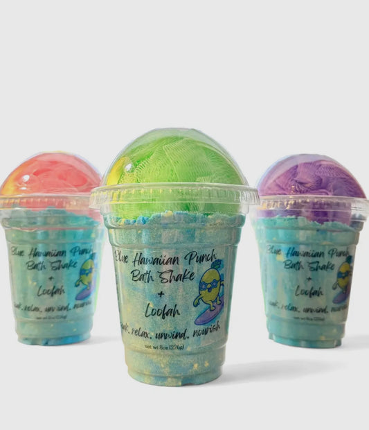 Blue Hawaiian Punch Bath Shake + Loofah