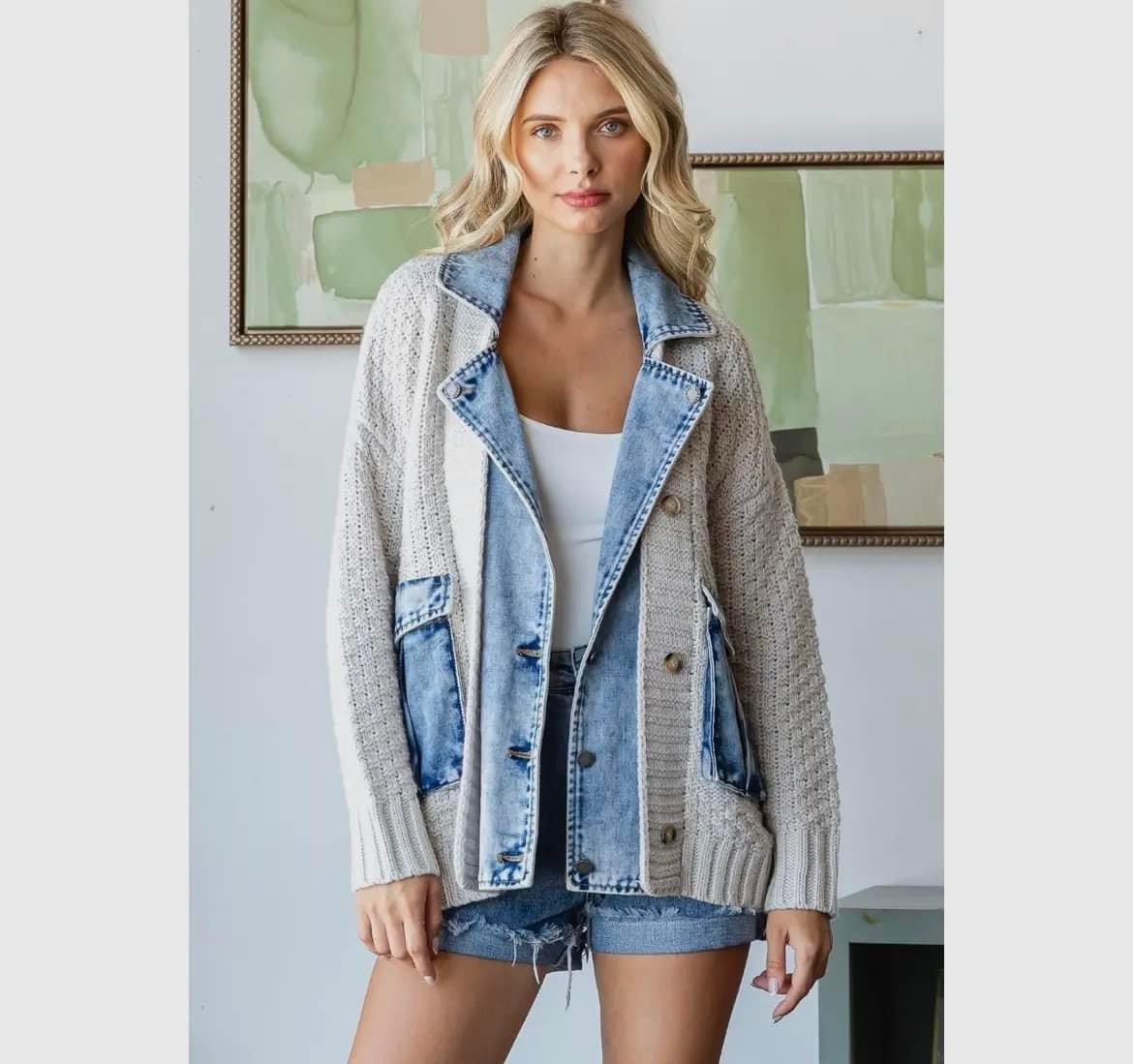 Knit Denim Jacket