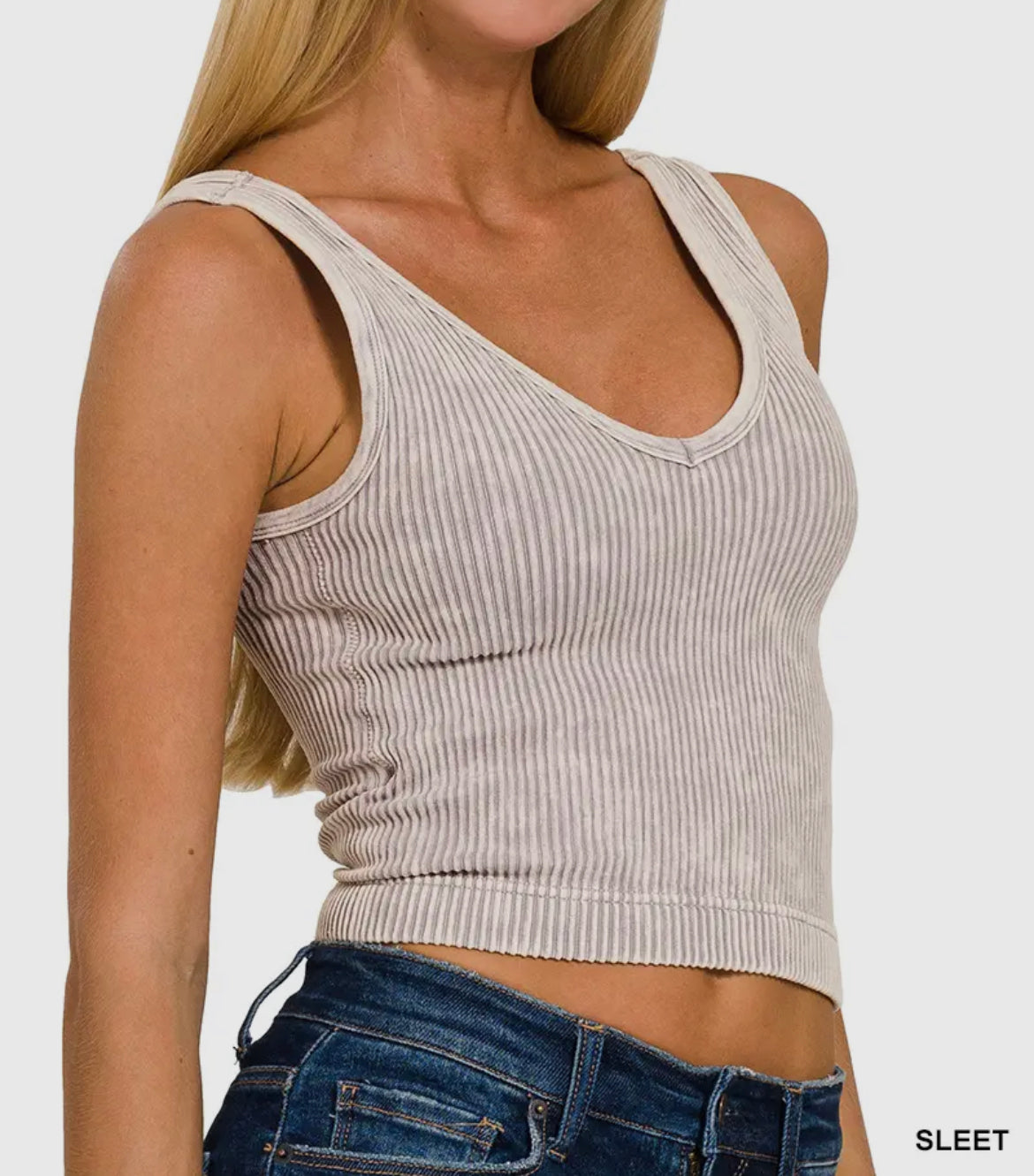 Ribbed Crop Tank