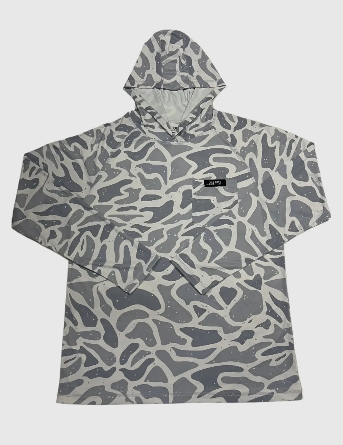 OLE BOY Performance Hooded Tee - Grey Duck Camo