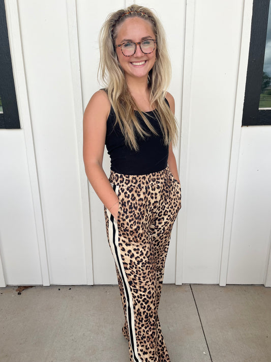 Leopard Track Pant