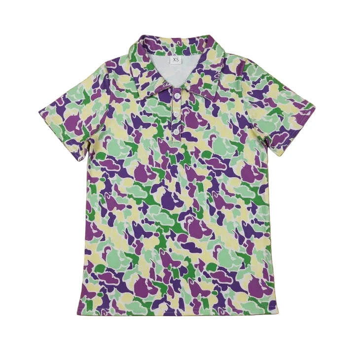 Adult Mardi Camo Polo