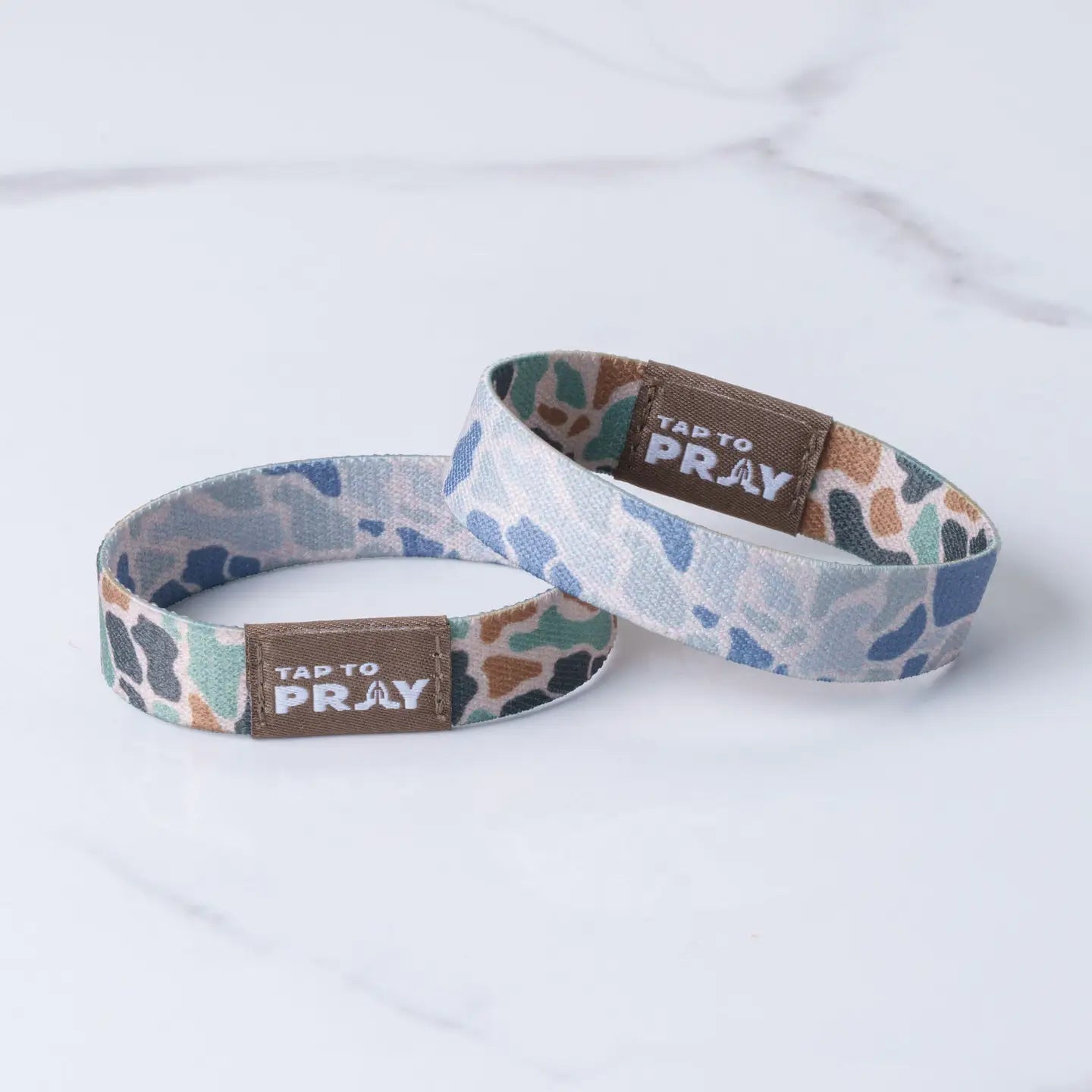Tap To Pray™ Wristbands - River Rock Camo Classic & Sage
