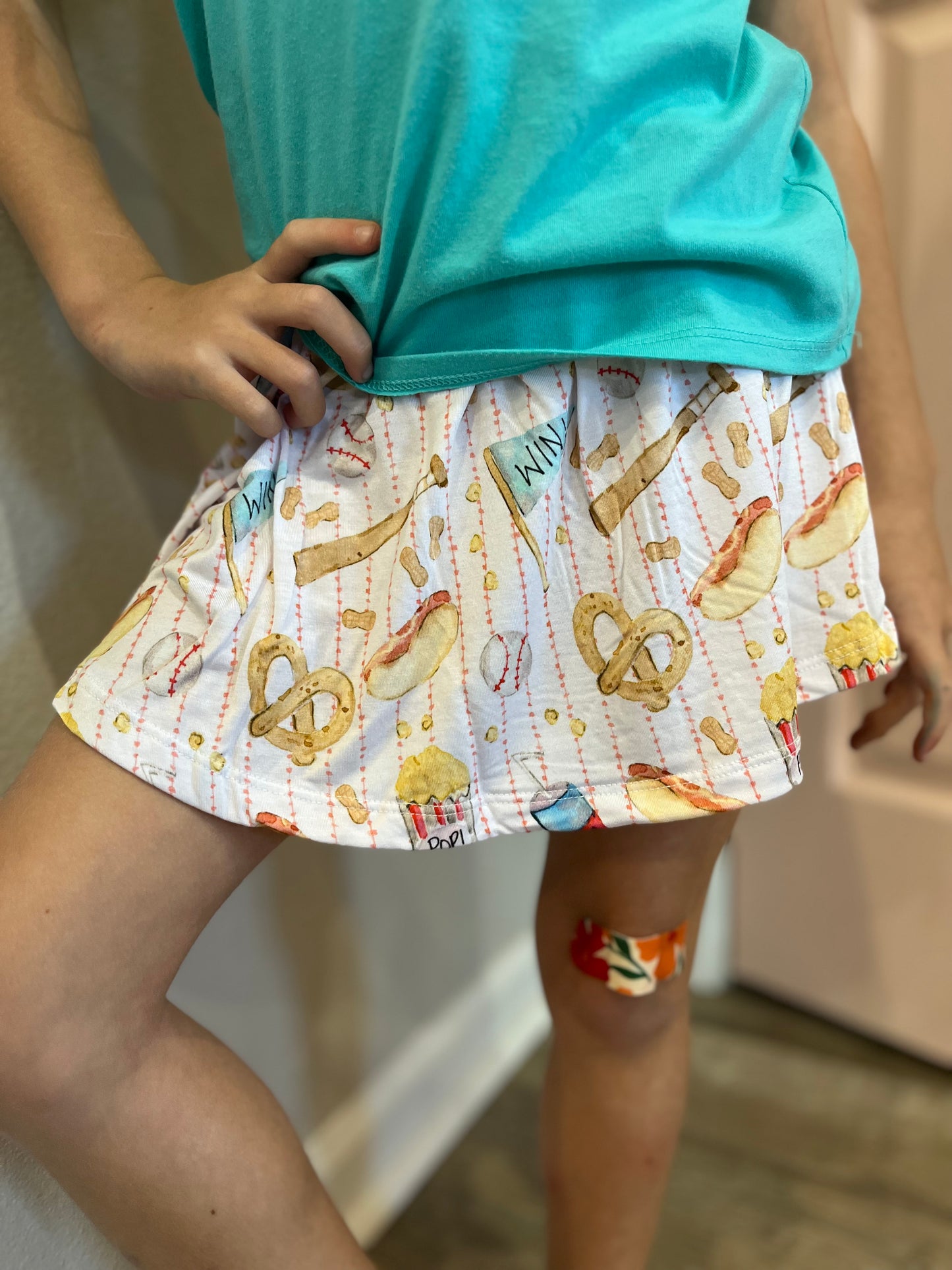 Baseball Snacks Skort