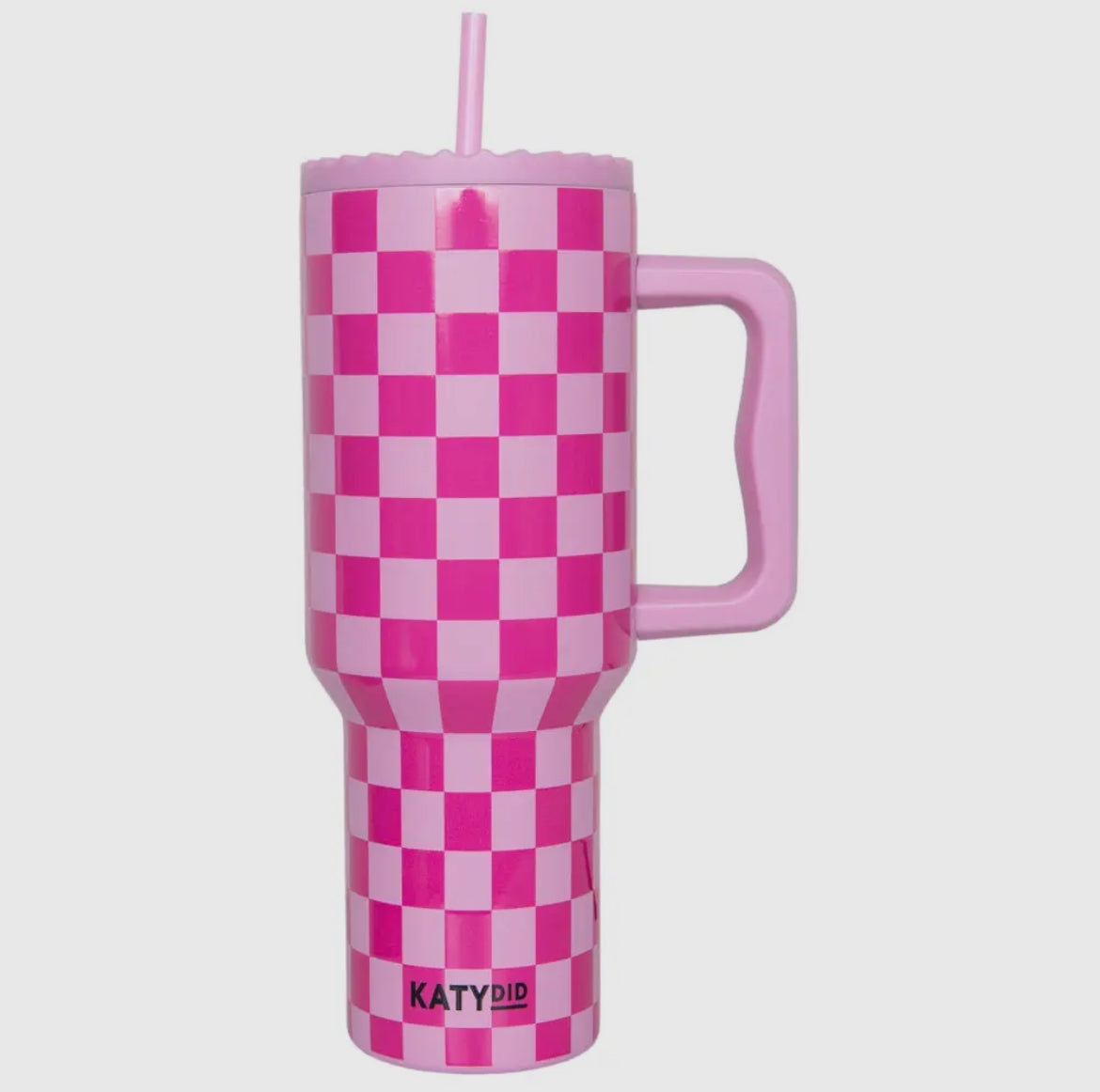 Pink Check Tumbler