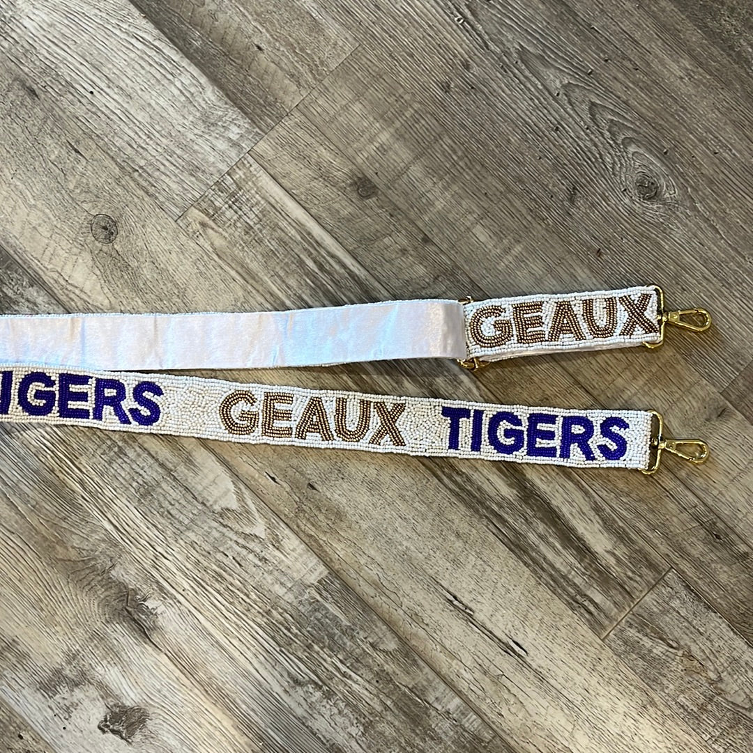 Geaux Tigers Beaded Strap