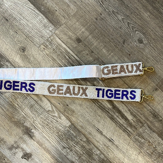 Geaux Tigers Beaded Strap