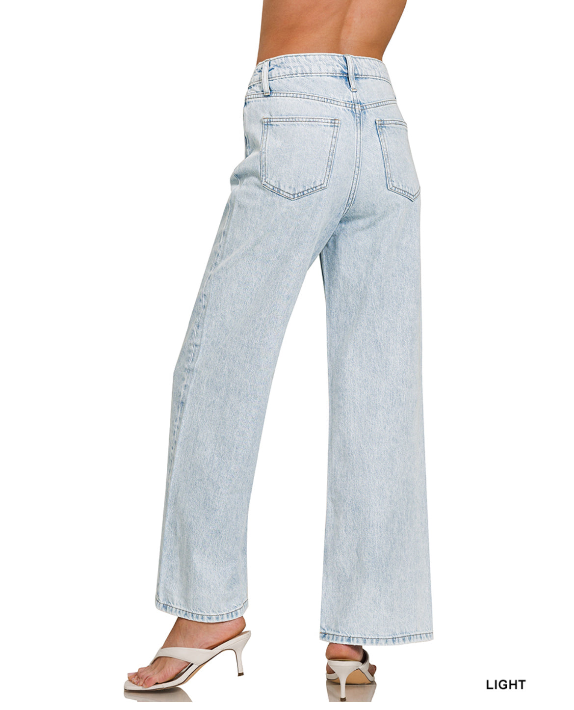 High Waist Wide Leg Denim