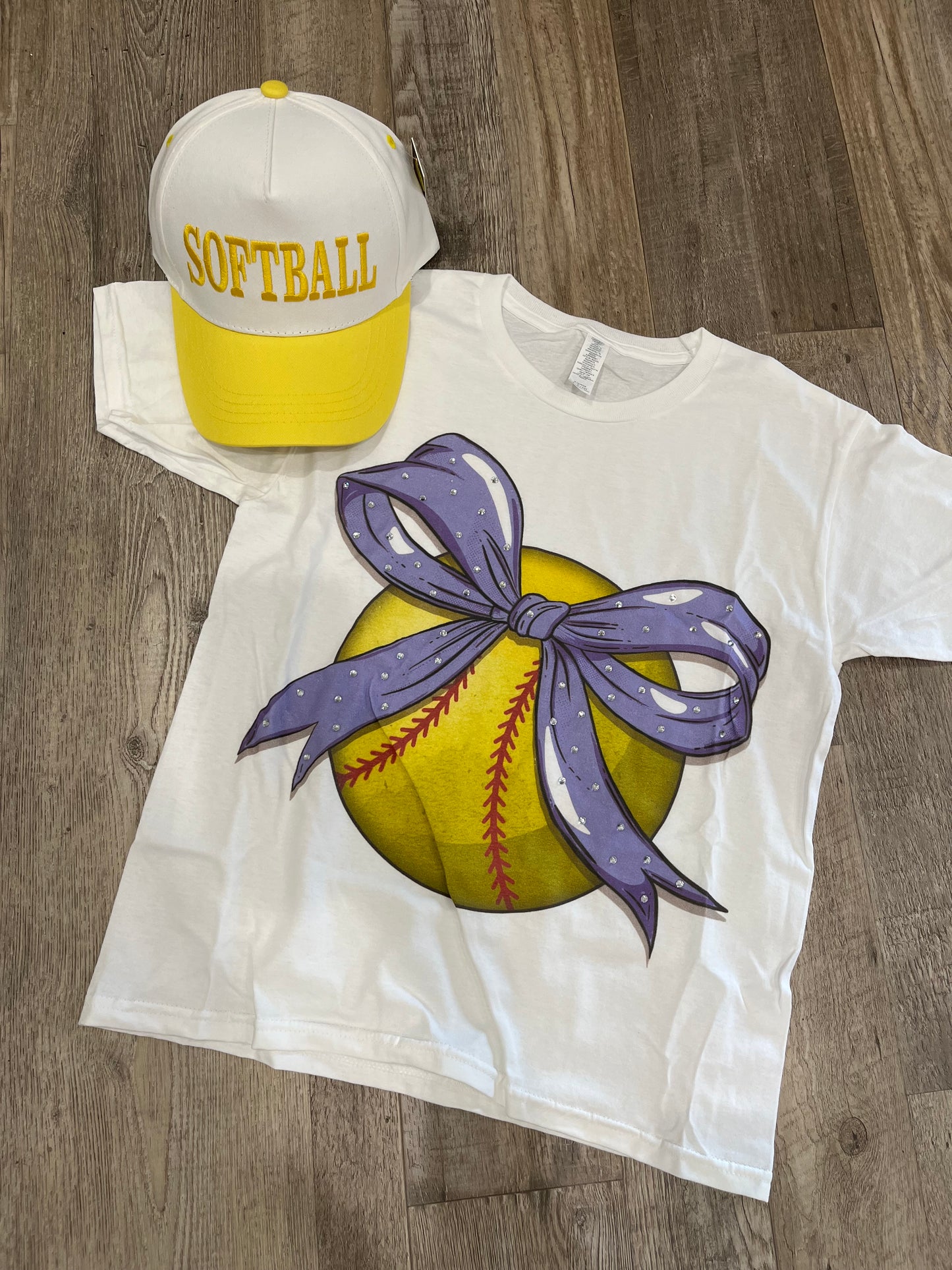 Rhinestone Softball Tee