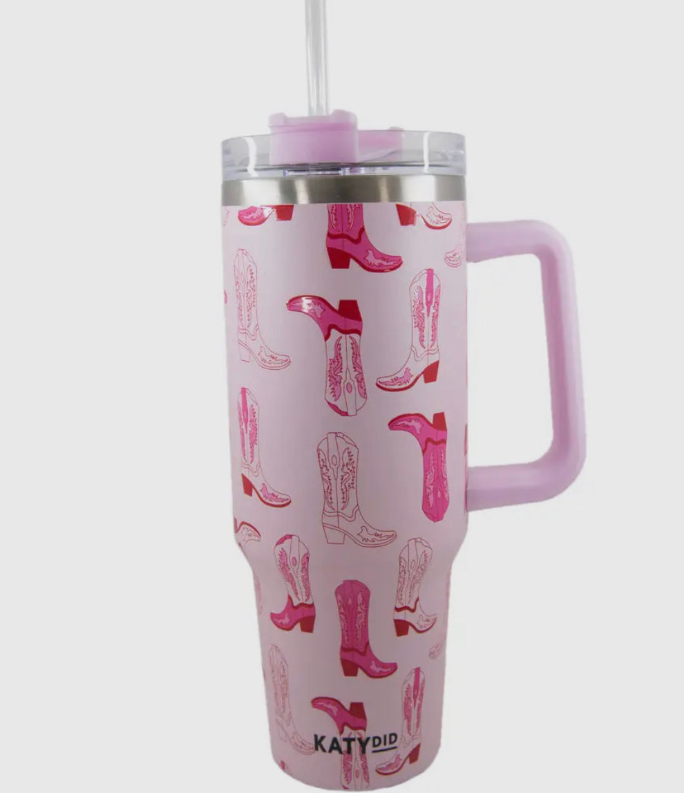 Pink Western Tumbler