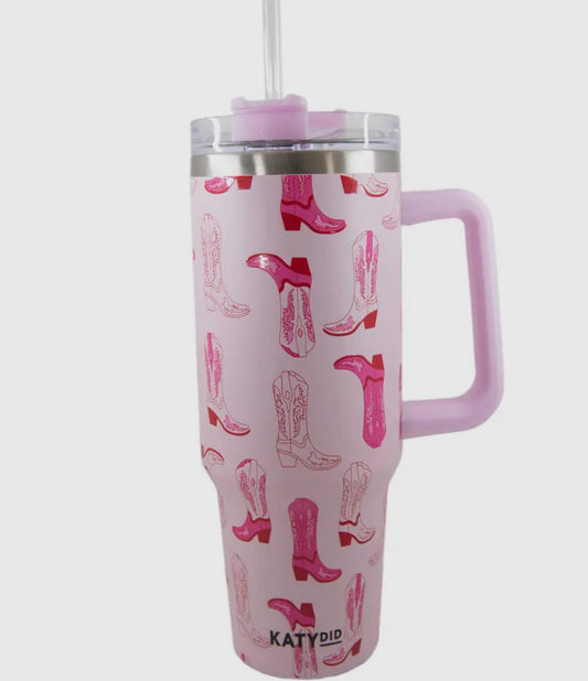Pink Western Tumbler