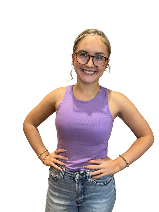 Lavender Ribbed Tank