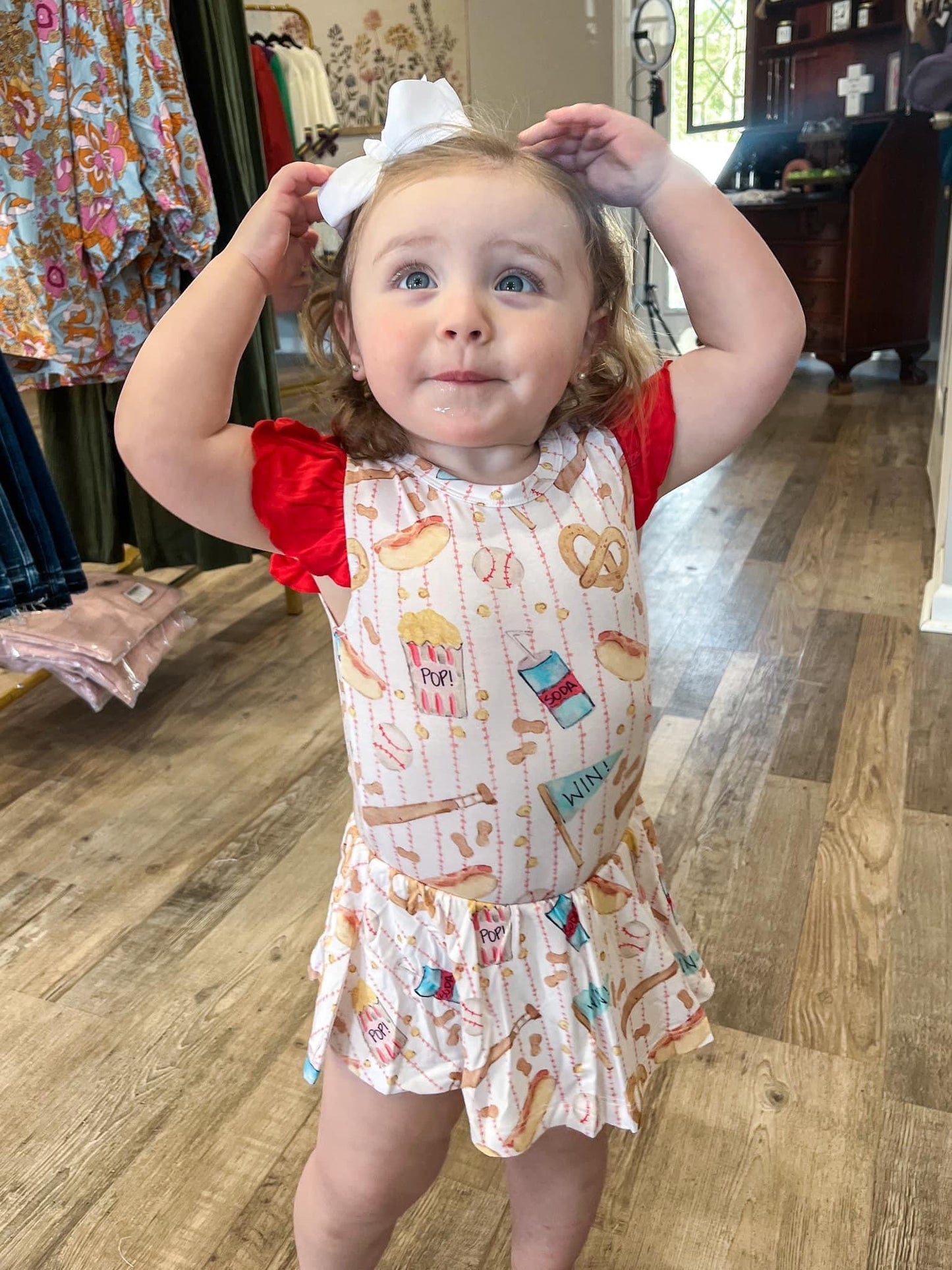 Baseball Snacks Bodysuit Twirl