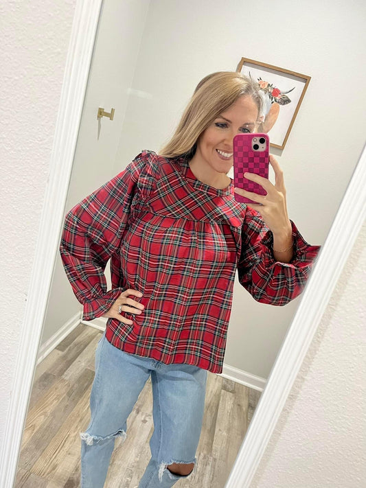 Christmas Plaid Top